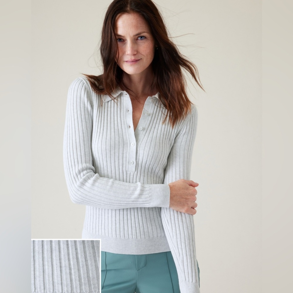 NWT Athleta Sweet Bay Henley Sweater sz L